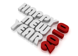 happy new year isolated on white