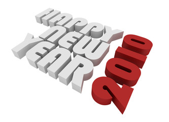 happy new year isolated on white