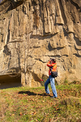 Photographer outdoors