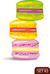 Macarons pistache - citron- framboise - dessert - set #2