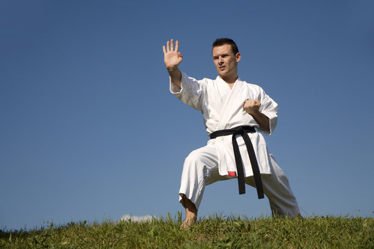 training of world champion in karate - kata