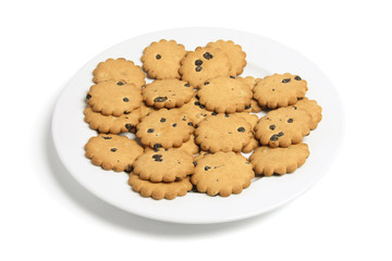 Plate of Raisin Biscuits
