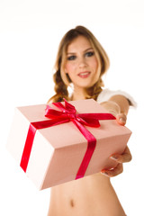 girl with gift