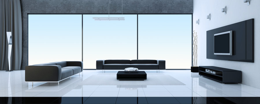 Modern interior of a drawing room