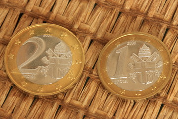 1 et 2 euros