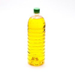 Bottle of sunflower oil