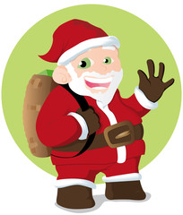 Père Noël dit bonjour de la main © Gaëtan Ballot