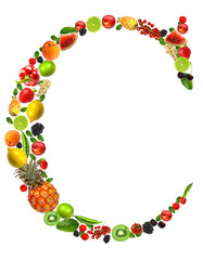 Fruit and vegetables lettre "C"