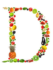 Fruit and vegetables lettre 