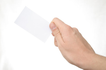 Blank business card with clipping paths