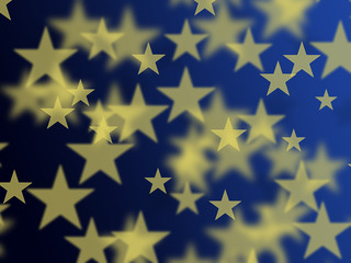 golden star with blue background