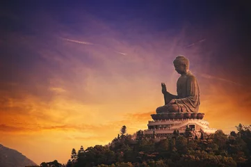 Zelfklevend Fotobehang Tian Tan Boeddha (Hong Kong, Lantau Eiland) .... © Nejron Photo