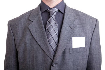 Business man with gray suit