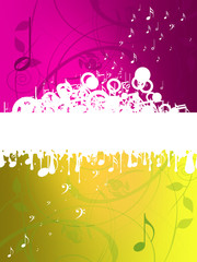 Musik Hintergrund lila gelb