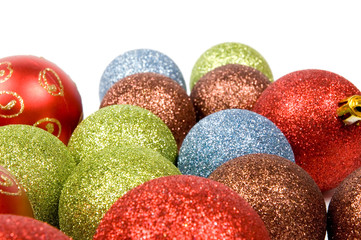 colorful christmas balls