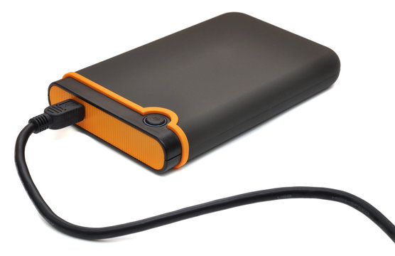 Black and Orange Portable Disk