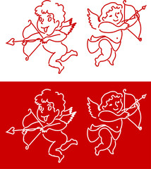 Cupid Angel Valentine's Day design background