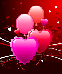 romantic hearts Valentine's Day design background