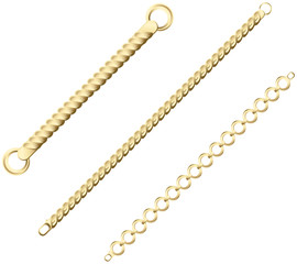 Gold chain design - vector illustration