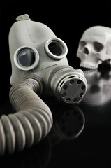 gas mask and Skull