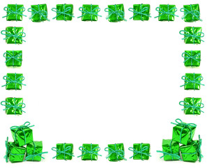 green gift frame