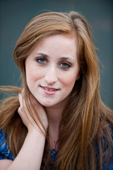 Fototapeta premium Pretty red-headed teen girl