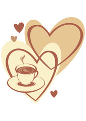 Coffee cup with love