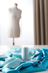 Fashion designer studio with professional equipment