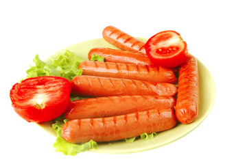served beef roasted sausages