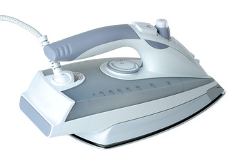 Electric iron isolated on white.