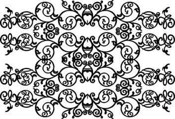 black on white plant curls