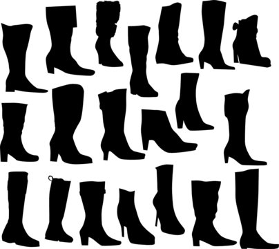 twenty boot silhouettes