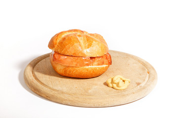 lEBERKÄSE MIT SEMMEL UND SENF ohne petersilie