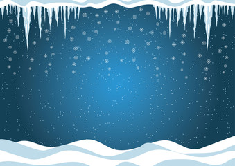 Winter background. Christmas Vector illustration.