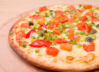 Italian vegetables  pizza.Neapolitano ,Close-up