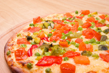 vegetables  pizza.Neapolitano ,Close-up