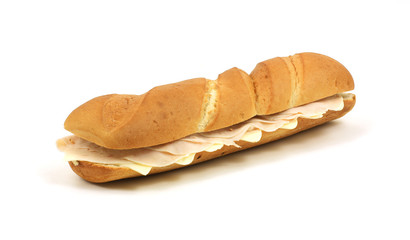 Large French bread sandwich