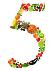 fruit and vegetable numero 5