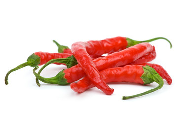 Pile of red chili peppers
