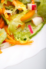 salad on the table.