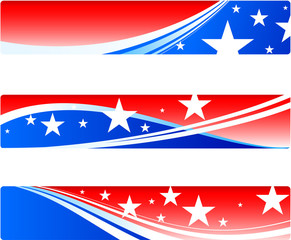 Independence Day patriotic banners