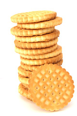Stack of shortbread butter biscuits