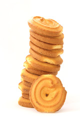 Stack of shortbread butter biscuits