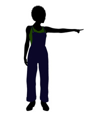 African American Casual Woman Illustration Silhouette