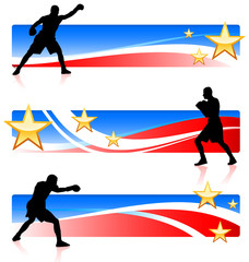 American patriotic boxing background