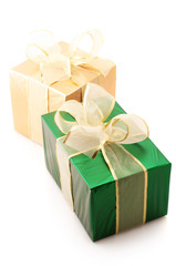 Obraz premium Green and gold gifts