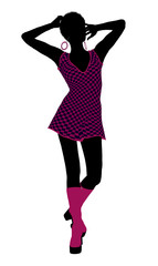 African American Go Go Dancer Illustration Silhouette