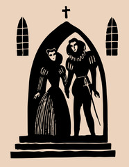 Romeo And Juliet secret alter etching