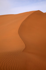 curve of sand dune