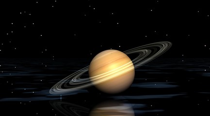 planet saturn and water